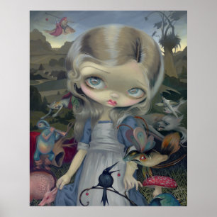 Póster Alicia en un gótico Bosch Wonderland ART PRINT