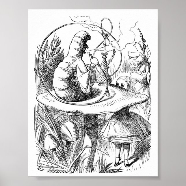 Póster Alicia en Wonderland Watch - La oruga (Frente)