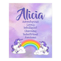 Alicia Name Poster