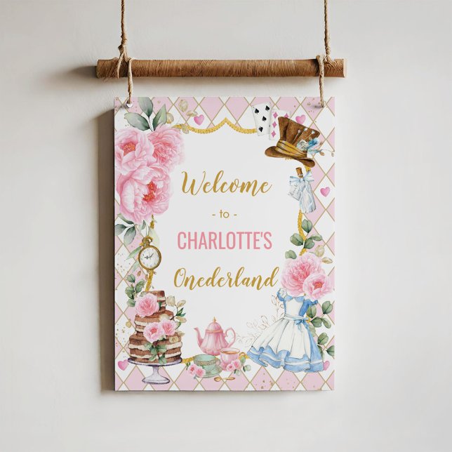 Póster Alicia rosa en el país de las maravillas Bienvenid (Subido por el creador)