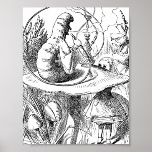 Póster Alicia se reúne con la oruga - Alicia en el país d