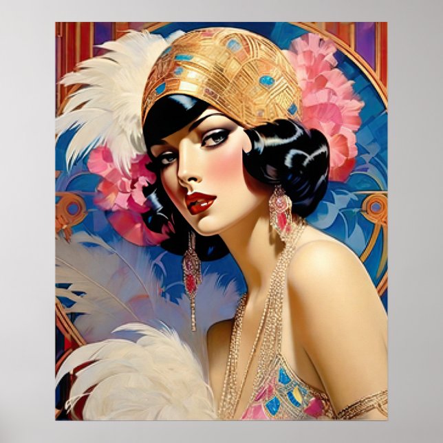 Póster Alicia Un Flapper Art Deco (Frente)