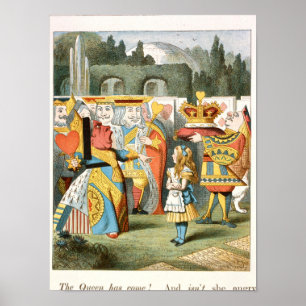 Póster Alicia vintage en el Ilustracion del país de las m