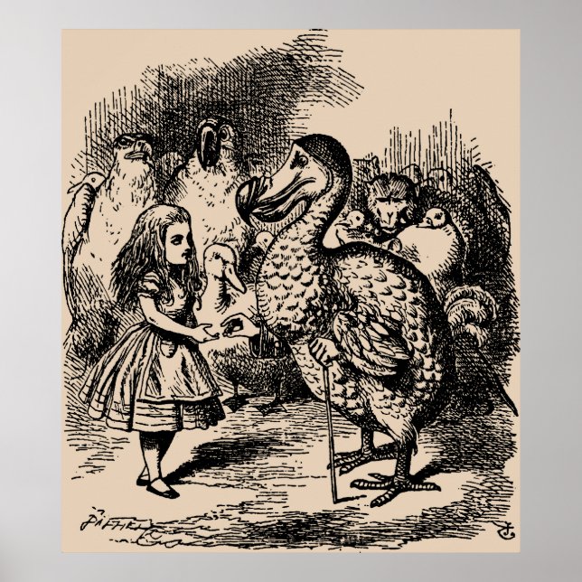 Póster Alicia y Aves Dodo (Frente)
