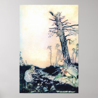 Póster Alicia y el Conejo Blanco