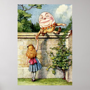 Póster Alicia y Humpty Dumpty