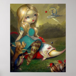 Póster Alicia y los Bosch Birds ART PRINT Wonderland