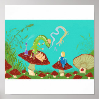 Póster Alicia y oruga