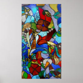 Póster Alicia's Floral Garden Window Poster or Print