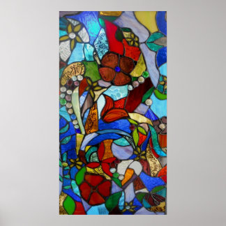 Póster Alicia's Floral Garden Window Poster or Print