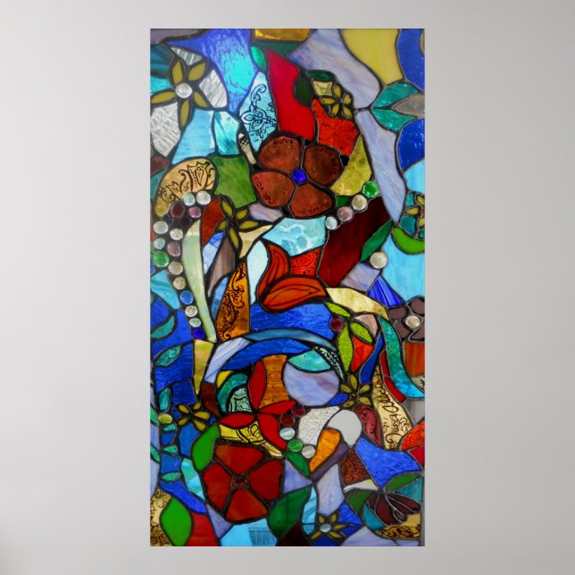 Póster Alicia's Floral Garden Window Poster or Print (Frente)