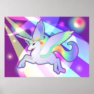 Póster Alicornio arcoiris