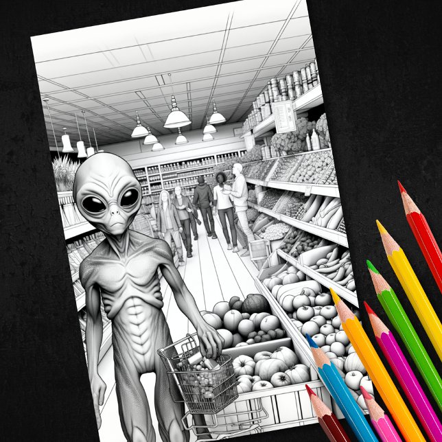 Póster Alien 3D para colorantes adultos (Subido por el creador)