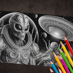 Póster Alien 3D para colorantes adultos