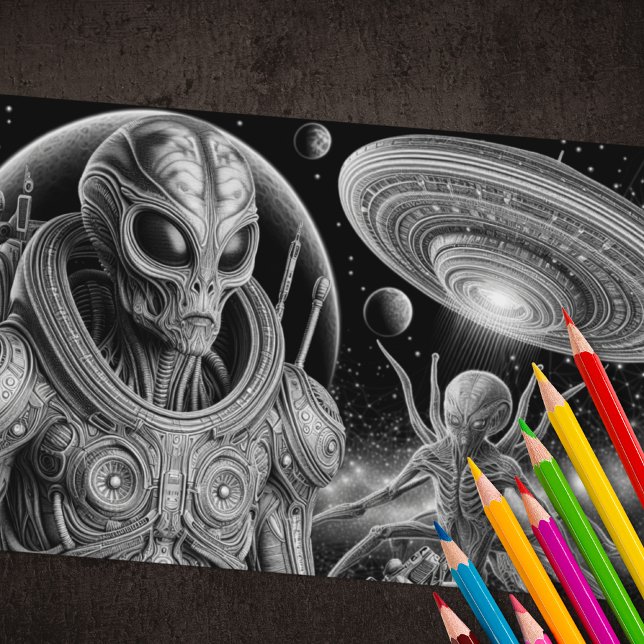 Póster Alien 3D para colorantes adultos (Subido por el creador)