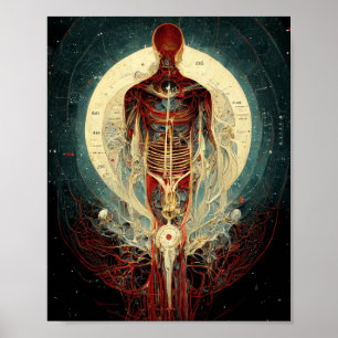 Póster Alien Anatomy 2 Science Fiction Art Poster