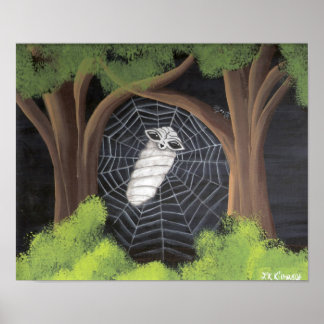 Póster Alien atrapado en una web de arañas