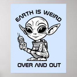 Póster Alien blanco y negro