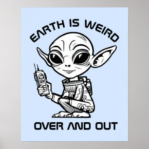 Póster Alien blanco y negro