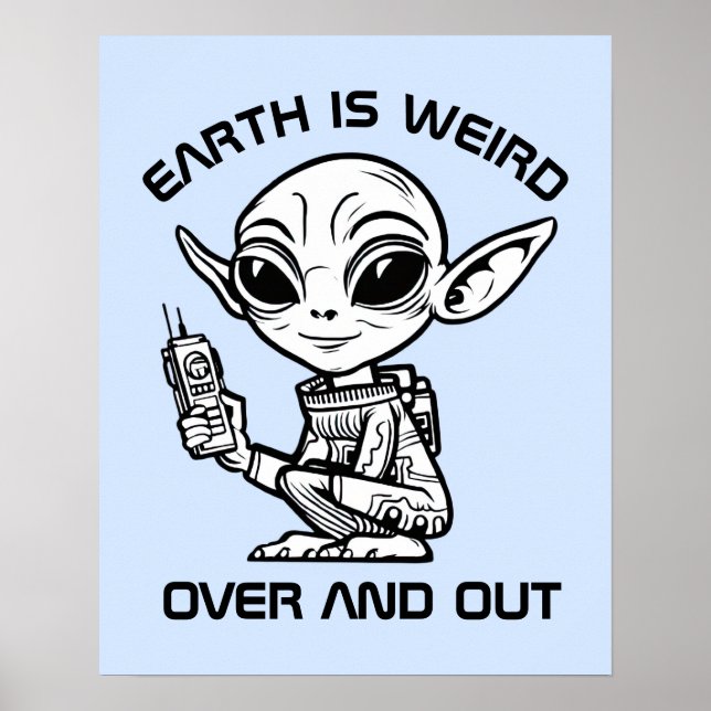 Póster Alien blanco y negro (Frente)