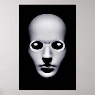 Póster Alien Con Cabeza De Gafas Poster Aterrador