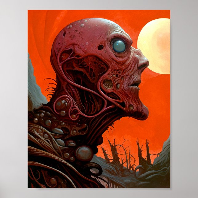 Póster Alien Creature Sci Horror Art (Frente)