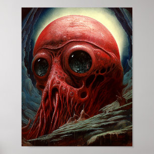 Póster Alien Creature Sci Horror Art