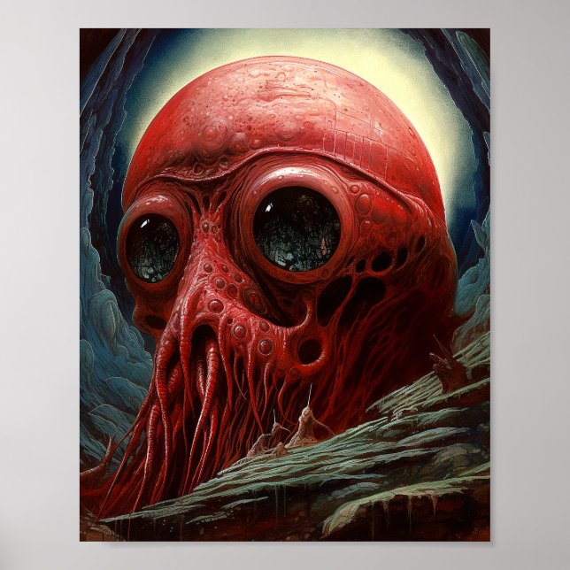 Póster Alien Creature Sci Horror Art (Frente)