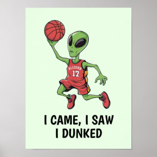 Póster Alien de baloncesto