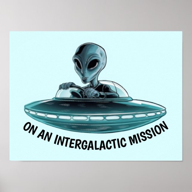 Póster Alien en OVNI (Frente)