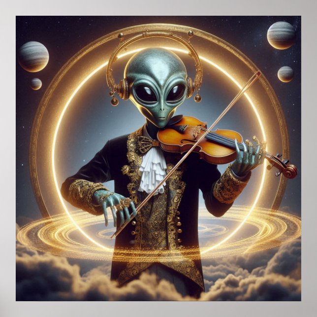 Póster Alien espacial (Frente)