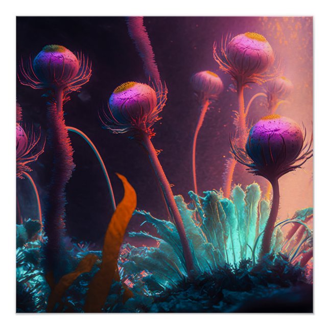 Póster Alien Flowers (Anverso)