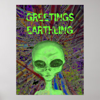 Póster Alien Greeting