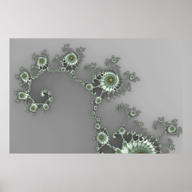 Póster Alien gris - Poster fractal (Frente)