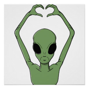 Póster Alien Heart Pose
