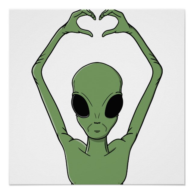 Póster Alien Heart Pose (Anverso)