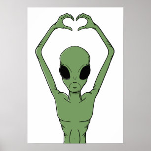 Póster Alien Heart Pose