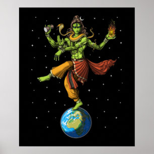 Póster Alien Hindu Lord Shiva