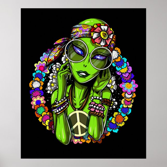 Póster Alien Hippie (Frente)