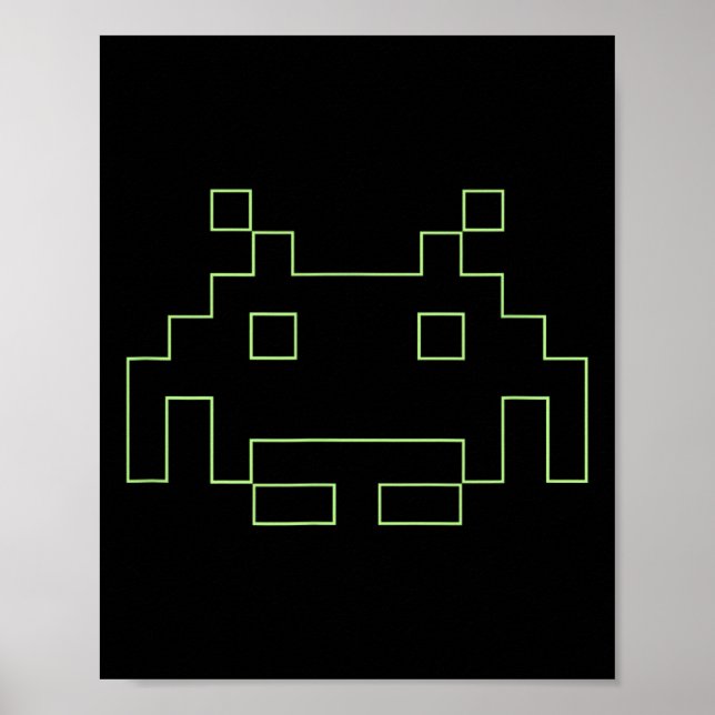 Póster Alien invaders Gamer (Frente)