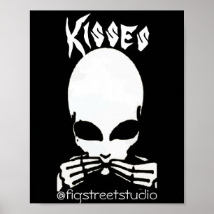 Póster Alien, Kisses editar texto,