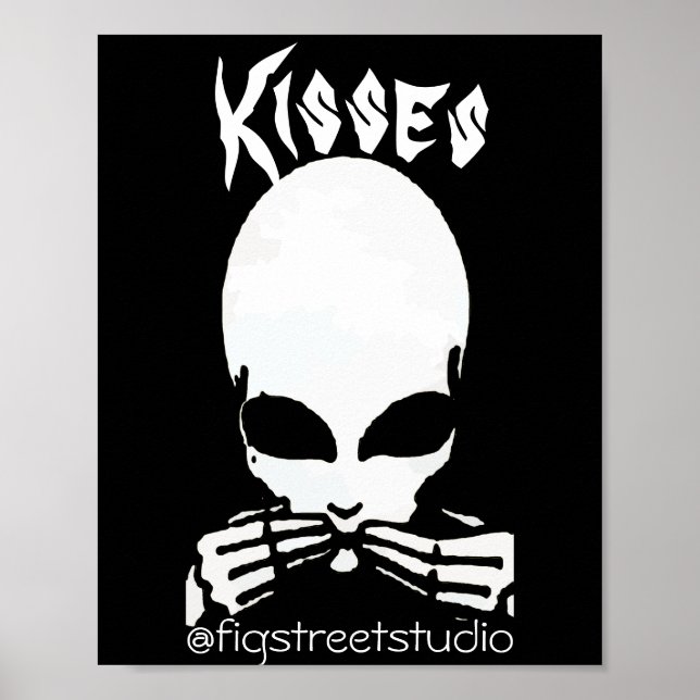 Póster Alien, Kisses editar texto, (Frente)