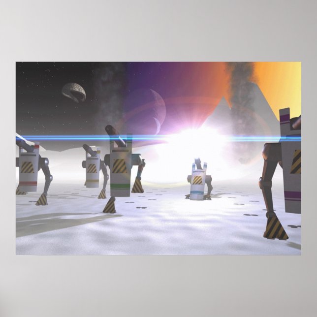 Póster alien landing (Frente)