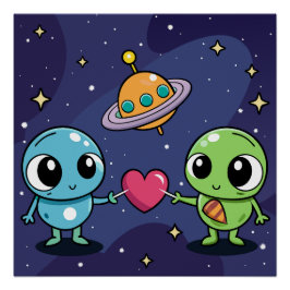 Póster Alien Love Buddies