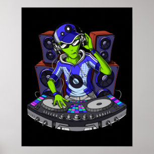 Póster Alien Music DJ