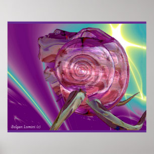 PÓSTER ALIEN NEREIDE,NINFA DEL AGUA ,CONCHA DE MAR ROSA S