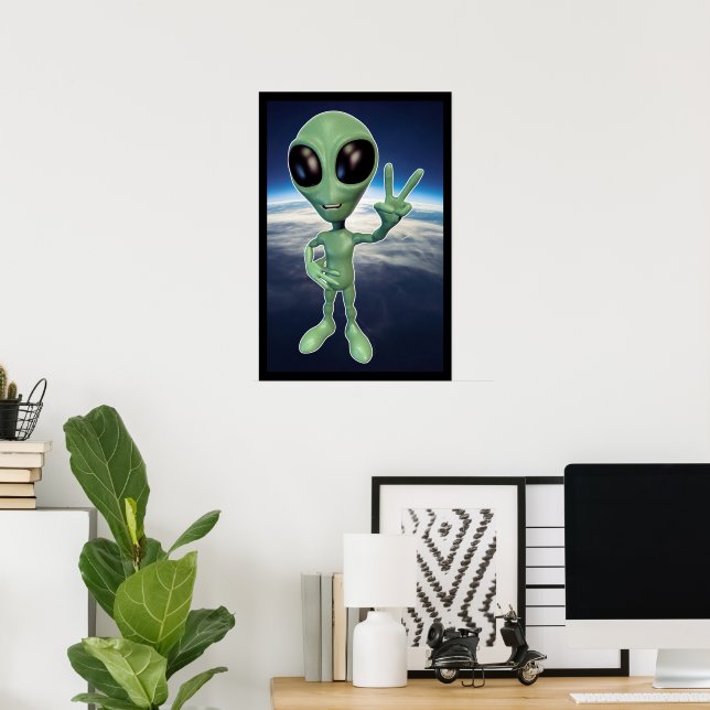 Póster Alien - Paz contra Rótulo (Oficina en casa)