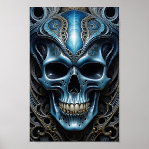 Póster Alien Skull - 005 - Visión nocturna - Fantasía Art