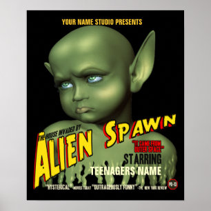 Póster Alien Spawn B-Movie Personalizable Poster
