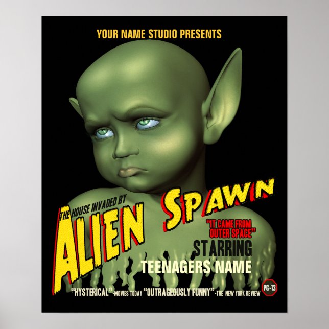 Póster Alien Spawn B-Movie Personalizable Poster (Frente)